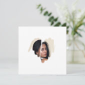 1. Klasse Weißer Graffiti-Herzrahmen Karte (Stehend Vorderseite)