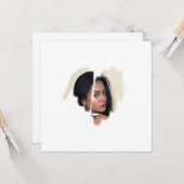 1. Klasse Weißer Graffiti-Herzrahmen Karte (Vorderseite/Rückseite Beispiel)