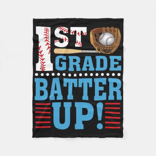 1. Klasse zurück zur Schule 1. Klasse bis Baseb Fleecedecke (Vorderseite)