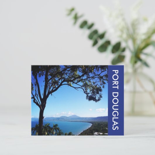 1 km Strand Postkarte (Stehend Vorderseite)