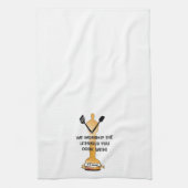 "#1 Kochen - Wir beten die Dinge, mit denen du koc Geschirrtuch (Vertikal)