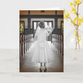 1. Kommunions-Gruß-Karte Karte (Gelbe Blume)