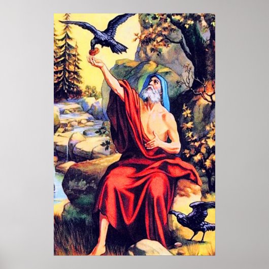 1 Könige 17 Gott sendet Essen an Elija Poster (Vorne)