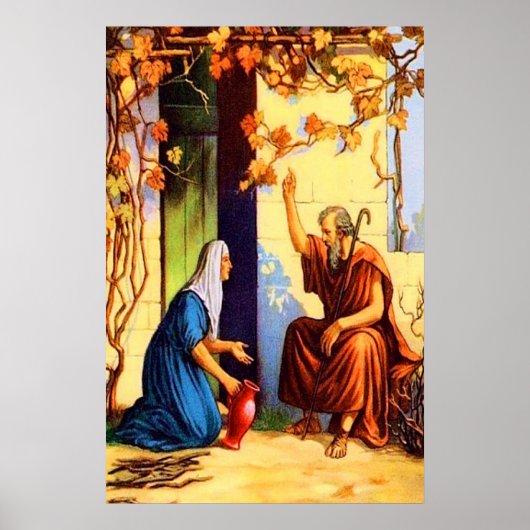 1 Könige 17 Gott sorgt für ein Witwenposter Poster (Vorne)