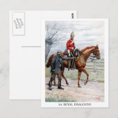 1. Königliche Dragoner Postkarte (Vorne/Hinten)