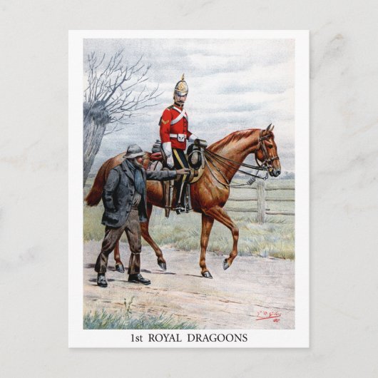 1. Königliche Dragoner Postkarte (Vorderseite)