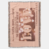 1 Korinthains 13:13 Liebe Keuchblanket Decke (Vorderseite Vertikal)