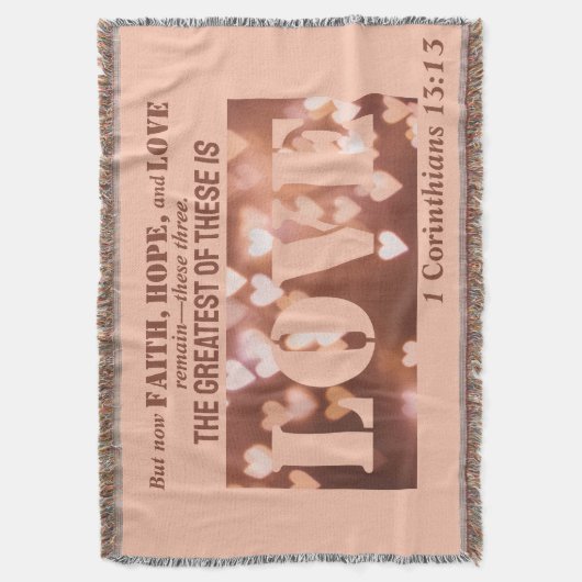 1 Korinthains 13:13 Liebe Keuchblanket Decke (Vorderseite Vertikal)