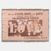 1 Korinthains 13:13 Liebe Keuchblanket Decke (Vorderseite)