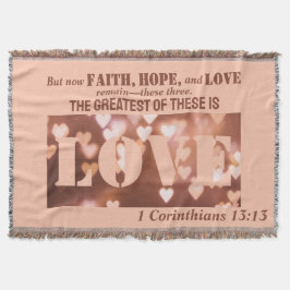 1 Korinthains 13:13 Liebe Keuchblanket Decke