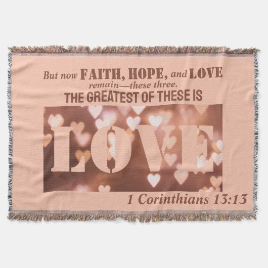 1 Korinthains 13:13 Liebe Keuchblanket Decke (Vorderseite)