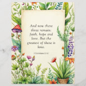 1 Korinthen 13:13 Christliches Bibelverse Flyer (Vorne)