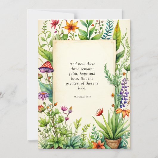 1 Korinthen 13:13 Christliches Bibelverse Magneteinladung (Vorderseite)