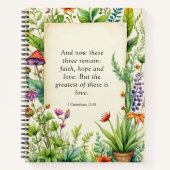 1 Korinthen 13:13 Christliches Bibelverse Notizblock (Vorderseite)