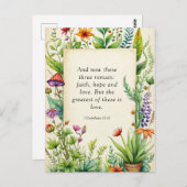 1 Korinthen 13:13 Christliches Bibelverse Postkarte (Vorne/Hinten)