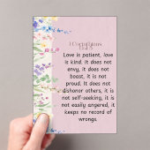 1 Korinthen 13:4-5 Bibelverse Bild Acryleinladungen (Insitu (Handheld))