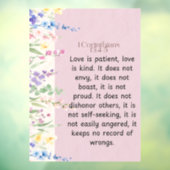 1 Korinthen 13:4-5 Bibelverse Bild Fensteraufkleber (Blatt 3)