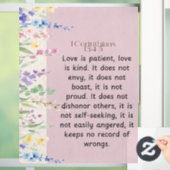 1 Korinthen 13:4-5 Bibelverse Bild Fensteraufkleber (Zuhause)