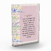 1 Korinthen 13:4-5 Bibelverse Bild Fotoblock (Links)