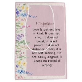 1 Korinthen 13:4-5 Bibelverse Bild Mittlere Geschenktüte