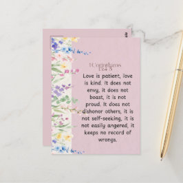 1 Korinthen 13:4-5 Bibelverse Bild Postkarte