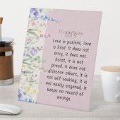 1 Korinthen 13:4-5 Bibelverse Bild Sockelschild (In Situ)