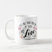 1 Korinthen 16:14 tun alles in Liebe Kaffeetasse (Links)