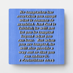 1 Korinther 10:13 Fotoplatte