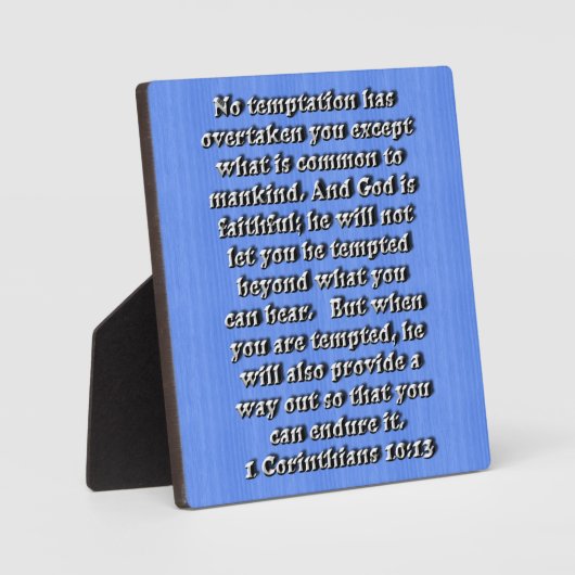 1 Korinther 10:13 Fotoplatte (Vorderseite)