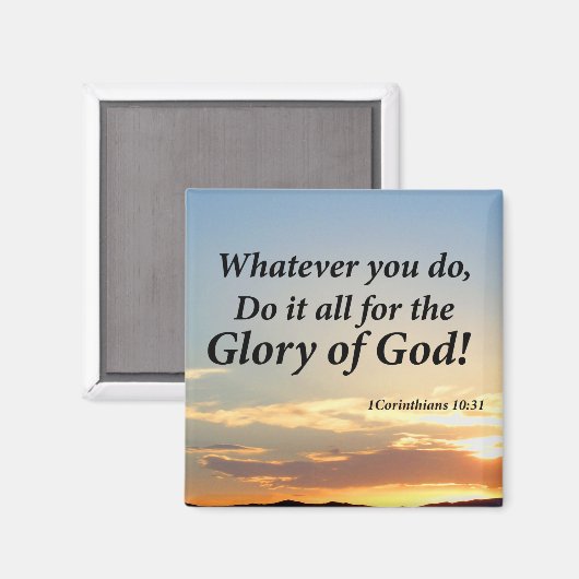 1 Korinther 10:31 Magnet (Vorderseite/Rückseite)