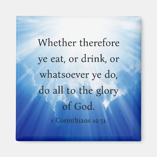 1 Korinther 10:31 Magnet (Vorne)