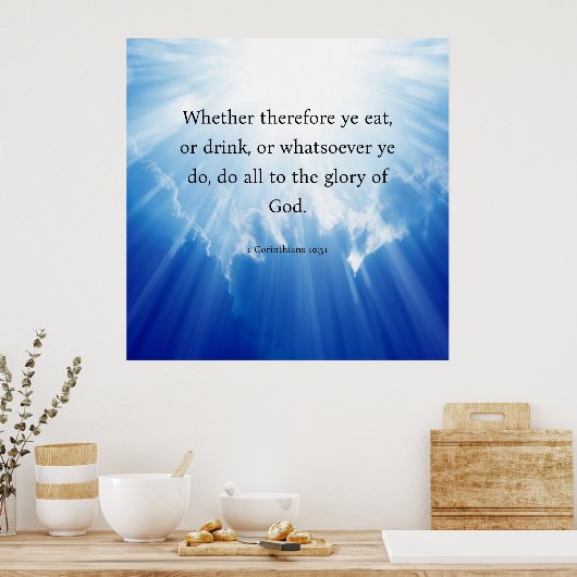 1 Korinther 10:31 Poster (Küche)
