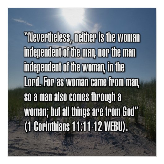 1 Korinther 11:11-12 WEBU Poster (Vorderseite)