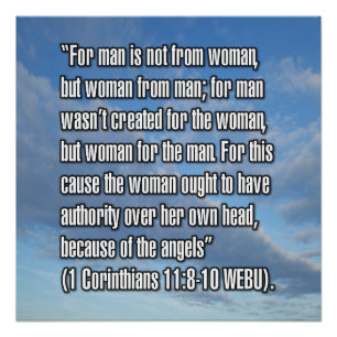 1 Korinther 11:8-10 WEBU Poster