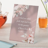 1 Korinther 13:13 Best ist Liebe Floral Sockelschild (In Situ)