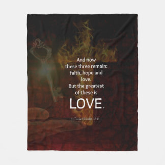 1 Korinther 13:13 Bibelverse Zitat über LIEBE Fleecedecke