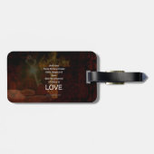 1 Korinther 13:13 Bibelverse Zitat über LIEBE Gepäckanhänger (Rückseite horizontal)