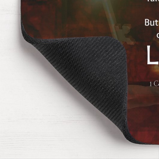 1 Korinther 13:13 Bibelverse Zitat über LIEBE Mousepad (Ecke)