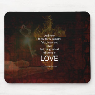 1 Korinther 13:13 Bibelverse Zitat über LIEBE Mousepad