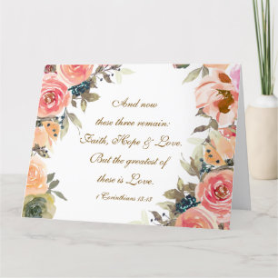 1 Korinther 13:13 Glaube Hoffnung Liebe Bibel Groß Karte