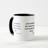 1 Korinther 13:13 KJV Bibelschrift Zwei-Tone Tasse (Vorderseite Links)
