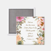 1 Korinther 13:13 Liebe Bibelverse der Hoffnung Gl Magnet (Vorderseite/Rückseite)