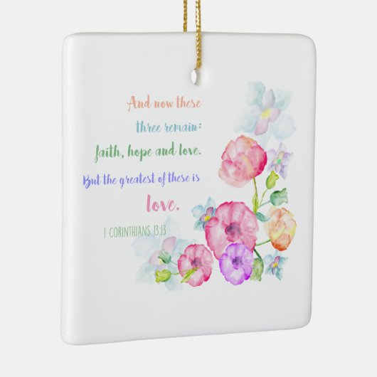 1 Korinther 13:13 Liebe Bibelverse Keramikornament (Rechts)