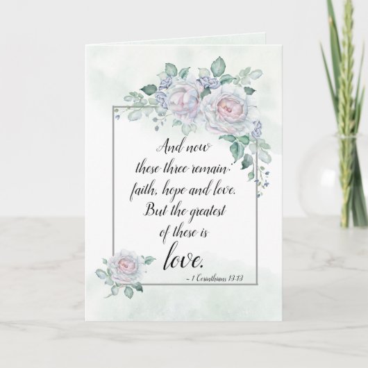 1 Korinther 13:13 Liebe der Glaubenshöhe, Bibelver Karte (Vorderseite)