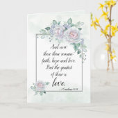 1 Korinther 13:13 Liebe der Glaubenshöhe, Bibelver Karte (Gelbe Blume)