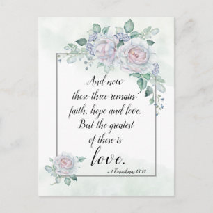 1 Korinther 13:13 Liebe der Glaubenshöhe, Bibelver Postkarte