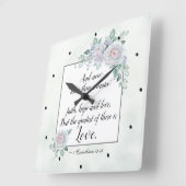 1 Korinther 13:13 Liebe der Glaubenshöhe, Bibelver Quadratische Wanduhr (Winkel)