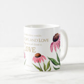 1 Korinther 13:13 Liebe der Glaubenshöhe Rosa Bläs Kaffeetasse (VorderseiteRechts)