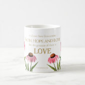 1 Korinther 13:13 Liebe der Glaubenshöhe Rosa Bläs Kaffeetasse (Mittel)