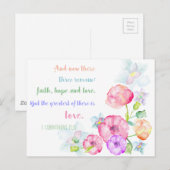 1 Korinther 13:13 Liebe ist die beste Postkarte (Vorne/Hinten)